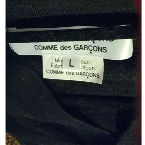 Comme Des Garcons Black V-Neck Cropped Cardigan Sweater, Womens Size Large, NWOT - Picture 6 of 7